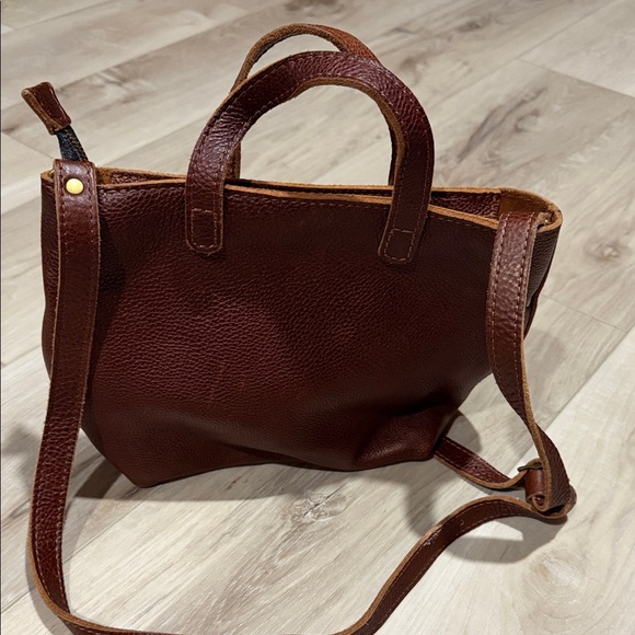 Portland Leather mini crossbody tote - Picture 2 of 6